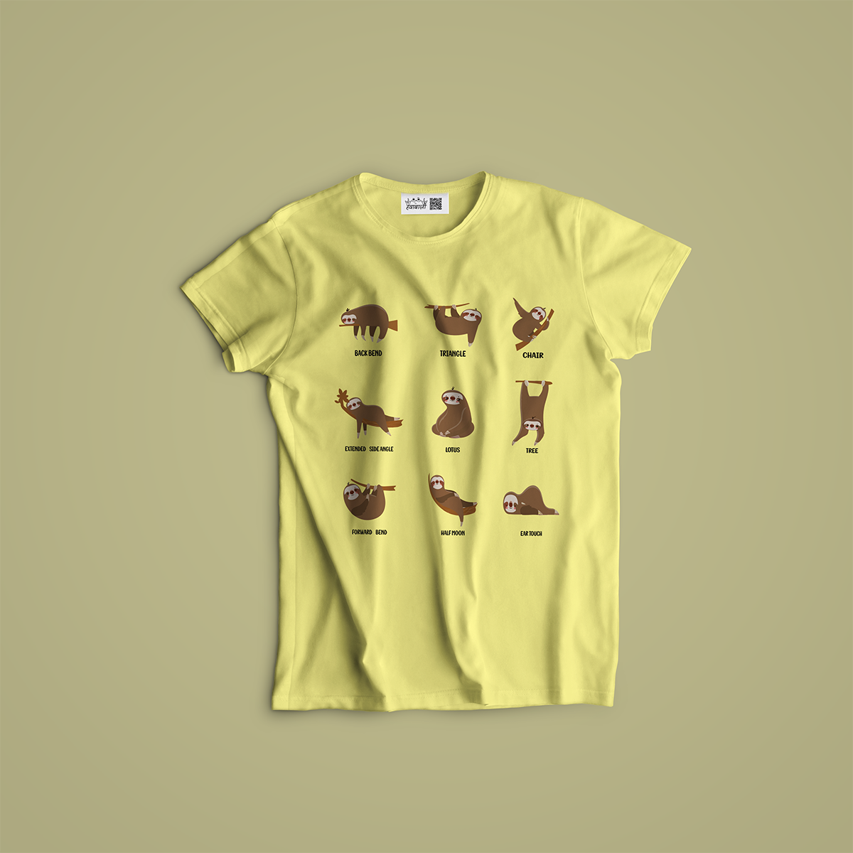 Cute Sloth Yoga Poses T-Shirt for Men & women 10 Cute Sloth Yoga Poses T-Shirt for Men & women - Image 10
