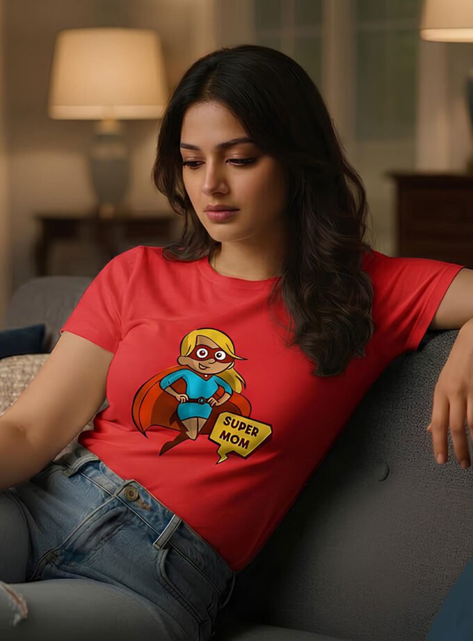 super-mom-model-red-cotton-t-shirt-for-mothers-day-hawabazi