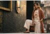 Young Indian woman styling mix print with a Hawabazi graphic tee and rust floral stole, a guide to how to mix prints and patterns in Indian fashion - Hawabazi